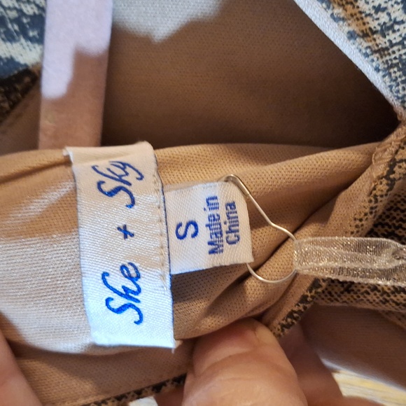 She + Sky rattlesnake printed dress - Picture 4 of 5